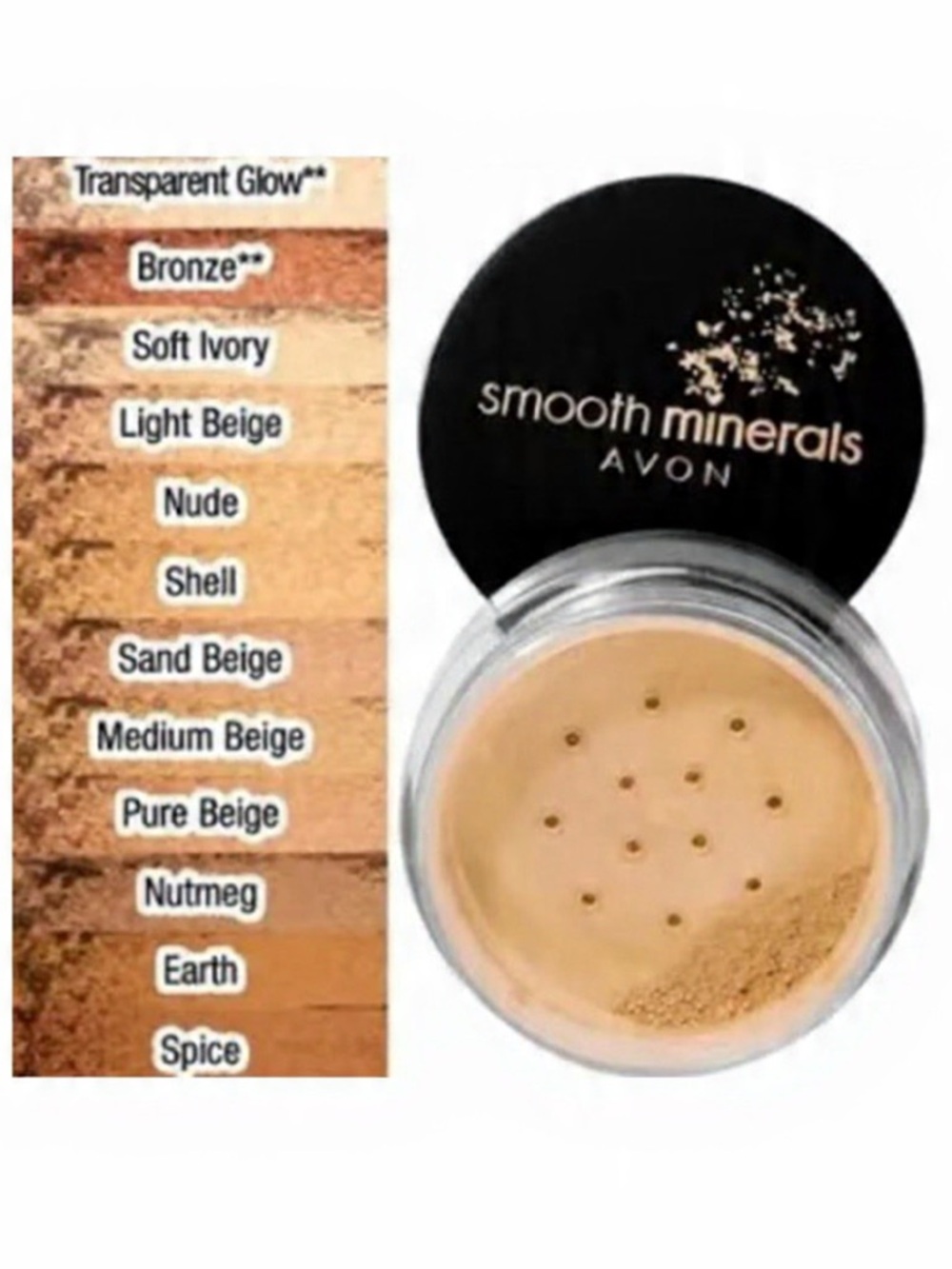 Avon Smooth Minerals Powder Foundation Nutmeg Discontinued NIB